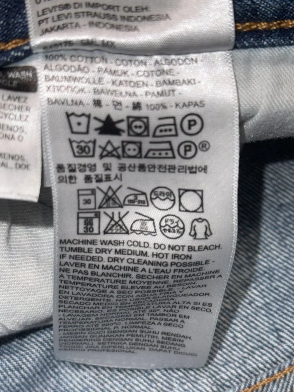 Levis 501XX Jeans Mens 36x29 Blue Denim Straight Leg Button Fly Classic Fit